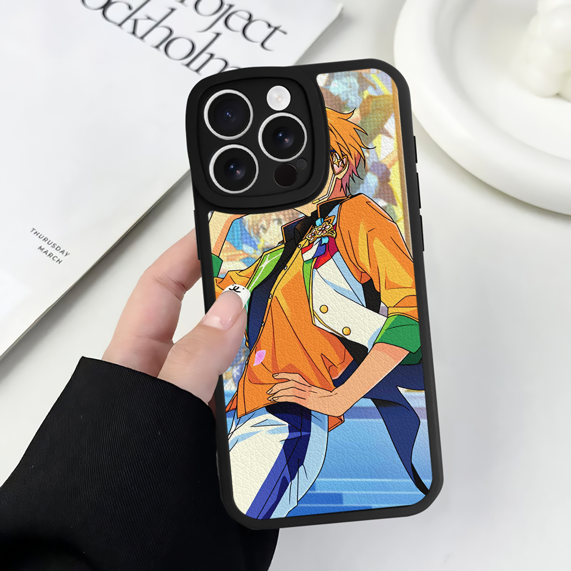 （画像用） あんさんぶるスターズ! Ensemble Stars 【iPhone 16シリーズ対応】シリコンスマホケース（レザー調） 材質：シリコン